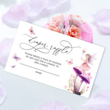 Blommigt Fairy Magic Tale Diaper Raffle Biljett