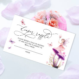 Blommigt Fairy Magic Tale Diaper Raffle Biljett Tilläggskort