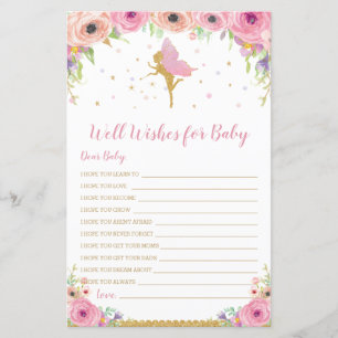 Blommigt Fairy well Önskemål för Baby-verksamhet