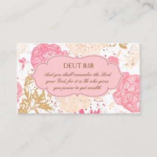 Blommigt Faith Christian Scripture   Visitkort