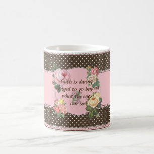Blommigt Faith Polka Dot Mugg