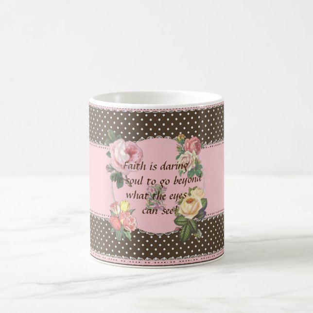 Blommigt Faith Polka Dot Mugg (Center)
