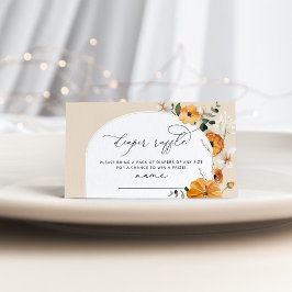 Blommigt Fall Arch-diaper raffle biljett Tilläggskort