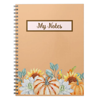 Blommigt Fall Inspire School Anteckningsbok