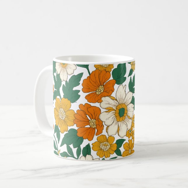 Blommigt Fall Kaffemugg (Framsida vänster)