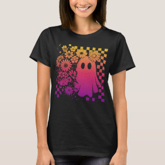Blommigt-Fall-Neon-Ghost-Halloween T Shirt