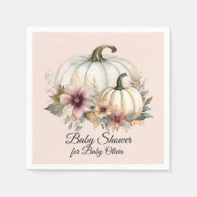 Blommigt Fall Pumpkin Rosa Flicka Shower