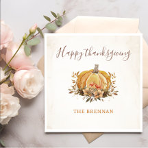 Blommigt Fall Pumpkin Thanksgiving Middagskorna