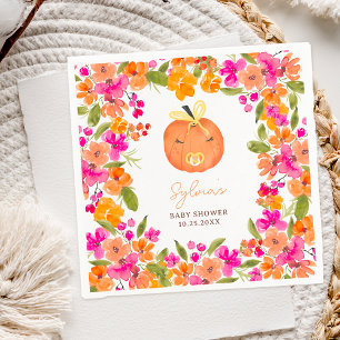 Blommigt Fall söt liten pumpravdusch Pappersservett