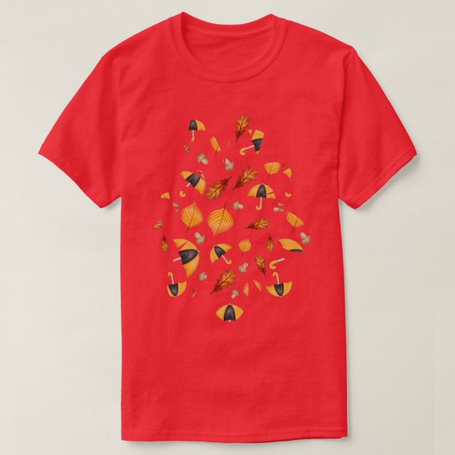 Blommigt Fall Vibes T Shirt (Design framsida)
