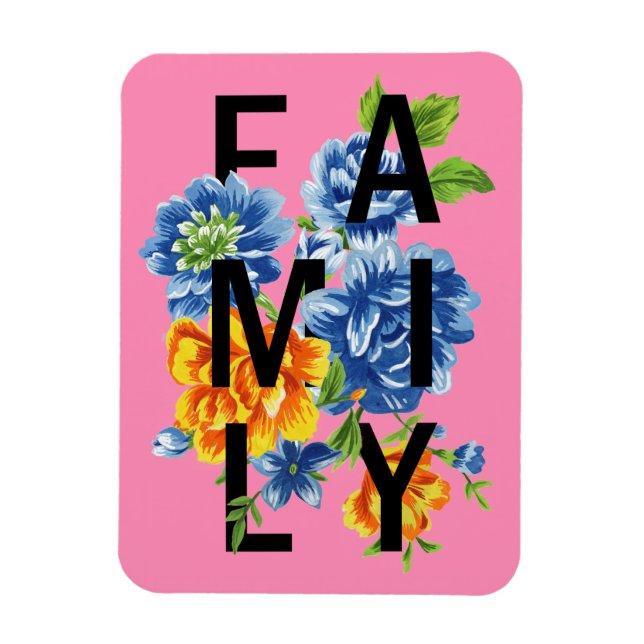 Blommigt-familjens offert magnet (Vertikal)
