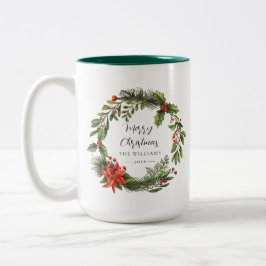 Blommigt Familjens Red Berries Två-Tonad Mugg