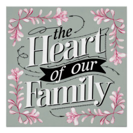 Blommigt Family Pastel Aesthetic Perfect Poster