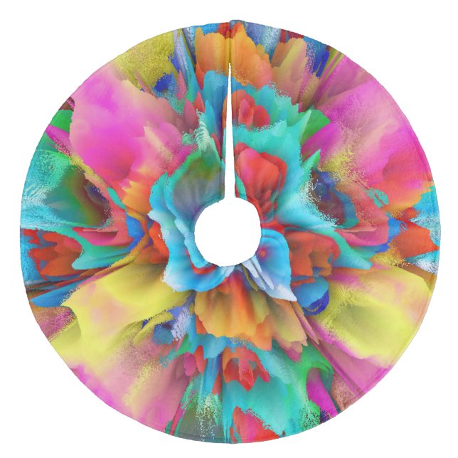 Blommigt Fantasy 11201 Julgransmatta Fleece (Framsidan)