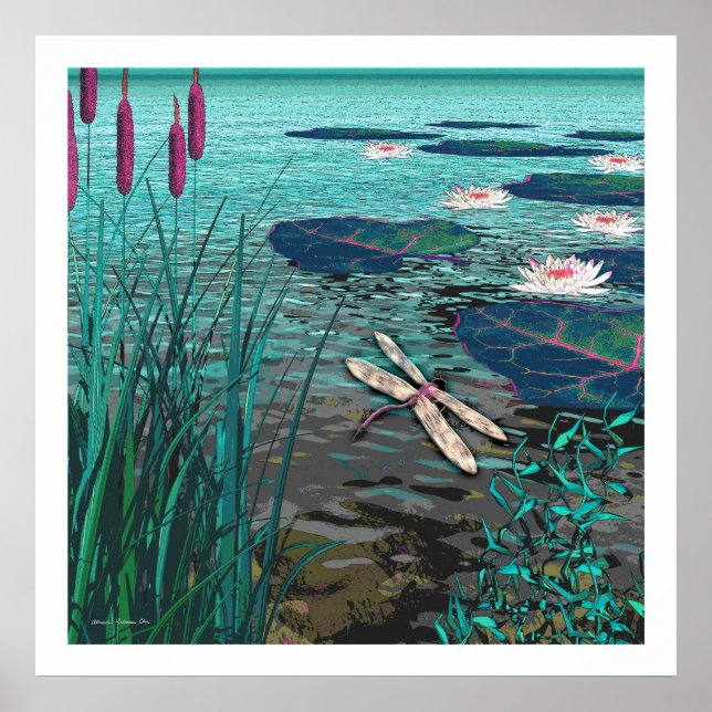 Blommigt Fantasy 4 Poster (Framsidan)