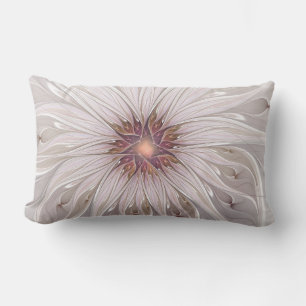 Blommigt Fantasy, Abstrakt Modern Pastel Flower Lumbarkudde