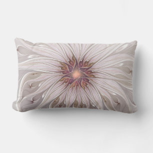 Blommigt Fantasy, Abstrakt Modern Pastel Flower Lumbarkudde