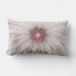 Blommigt Fantasy, Abstrakt Modern Pastel Flower Lumbarkudde