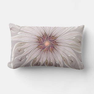 Blommigt Fantasy, Abstrakt Modern Pastel Flower Lumbarkudde
