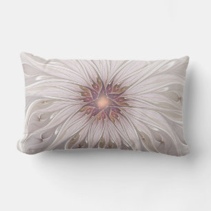 Blommigt Fantasy, Abstrakt Modern Pastel Flower Lumbarkudde