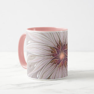 Blommigt Fantasy, Abstrakt Modern Pastel Flower Mugg