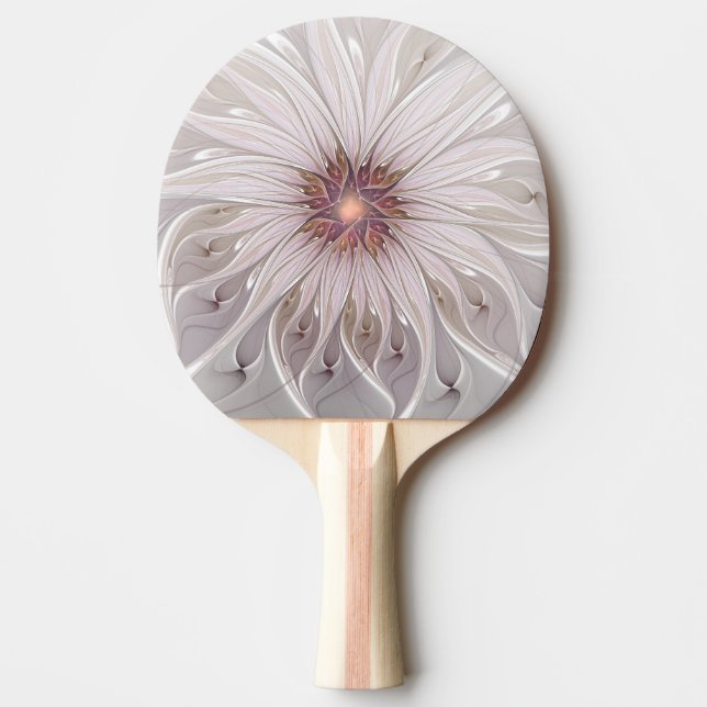 Blommigt Fantasy, Abstrakt Modern Pastel Flower Pingisracket (Framsidan)