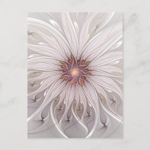 Blommigt Fantasy, Abstrakt Modern Pastel Flower Vykort