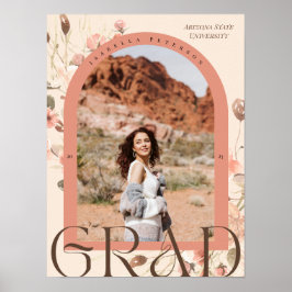 Blommigt Fantasy: Boho Chic Arch Ram Studenten Poster