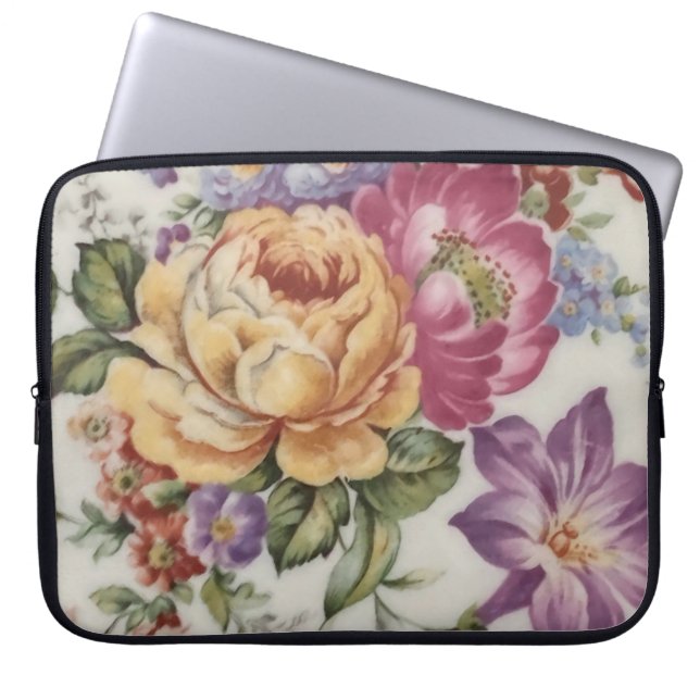 Blommigt Fantasy Electronics Bag Laptop Fodral (Framsidan)