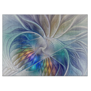Blommigt Fantasy, färglös Abstrakt Fractal Flower