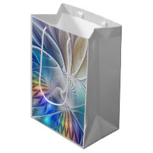 Blommigt Fantasy, färglös Abstrakt Fractal Flower