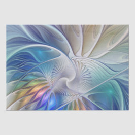 Blommigt Fantasy, färglös Abstrakt Fractal Flower