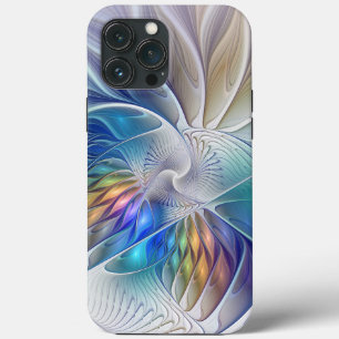 Blommigt Fantasy, färglös Abstrakt Fractal Flower