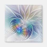 Blommigt Fantasy, färglös Abstrakt Fractal Flower