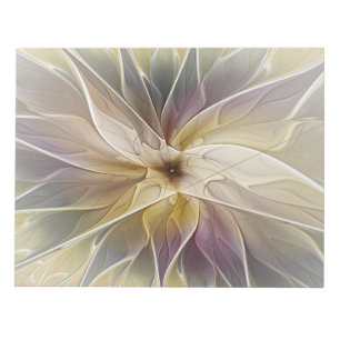 Blommigt Fantasy Guld Eggplant Abstrakt Fractal Ar Anteckningsblock