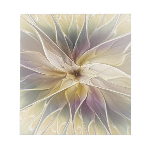 Blommigt Fantasy Guld Eggplant Abstrakt Fractal Ar Anteckningsblock