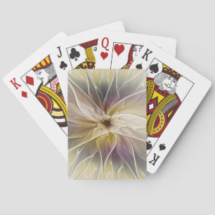 Blommigt Fantasy Guld Eggplant Abstrakt Fractal Ar Casinokort