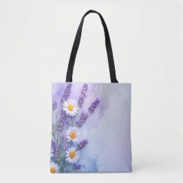 Blommigt Fantasy Lavender & Daisy Bag Tygkasse