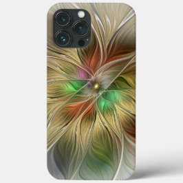 Blommigt Fantasy med Guld Modern Abstrakt Fractal