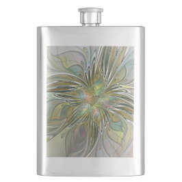 Blommigt Fantasy Modern Fractal Art blomma med Gul Fickplunta