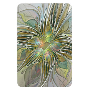 Blommigt Fantasy Modern Fractal Art blomma med Gul Magnet