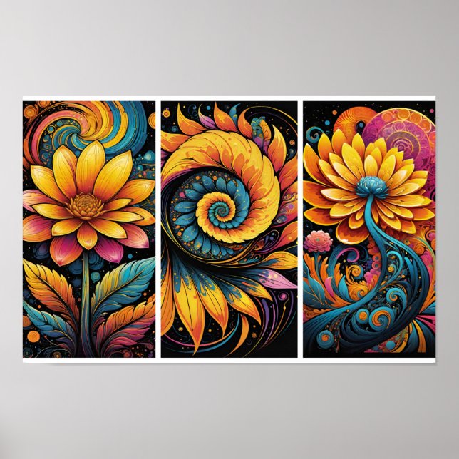 Blommigt Fantasy Poster (Framsidan)