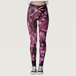 Blommigt Fantasy Shock rosa Leggings