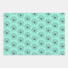 Blommigt Fantasy Sömlös omslagning papper