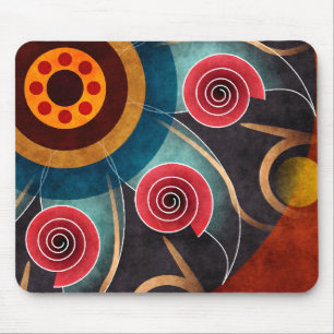 Blommigt Färg Abstrakt Vector Art Mousepad Musmatta