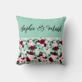 Blommigt Färg Kudde