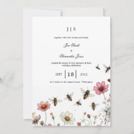 blommigt - färgad sommar inbjudningar