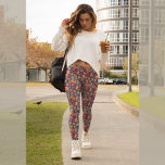 Blommigt, färglösa 70-färgade baljor leggings<br><div class="desc">Blommigten är färglös 70-bitars. Kom på sommaren med den här färgstarka designen. Orange,  lila,  mörk blått och turkos. Ha roligt!</div>