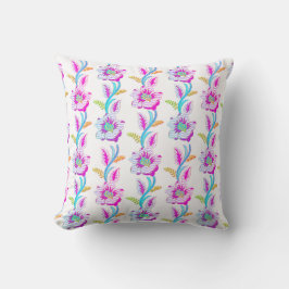 Blommigt Faux Embroidery Tropical Mönster Kudde