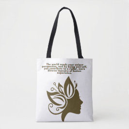 Blommigt Feminine Silhouette inspirational Tote Ba Tygkasse